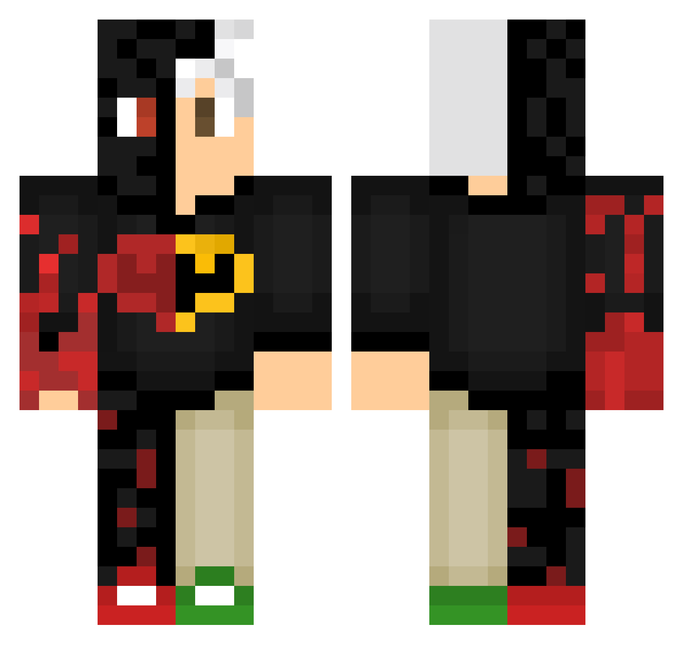 xMartijn Minecraft skin, front and back view