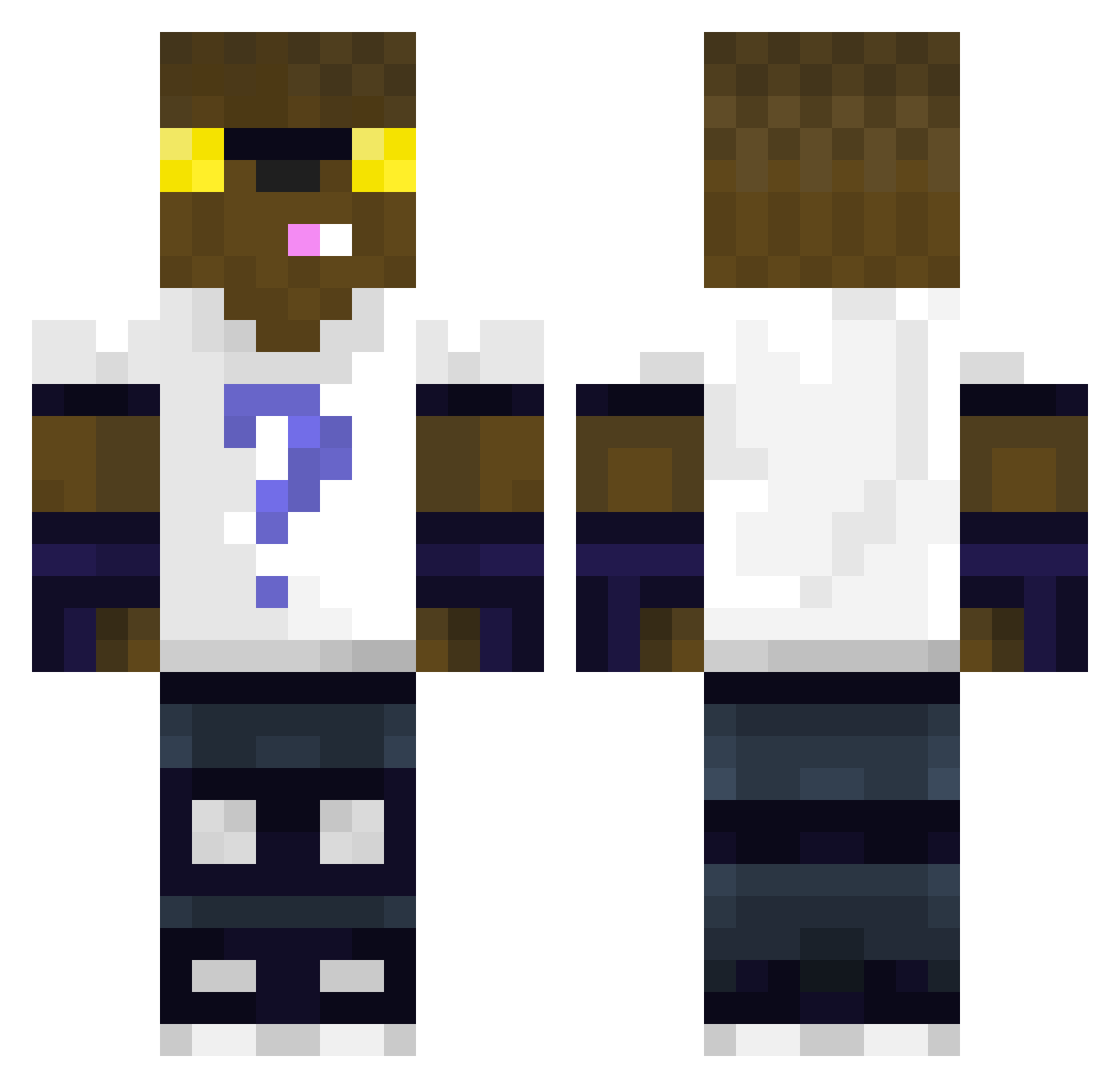 EA2 Minecraft skin, front and back view