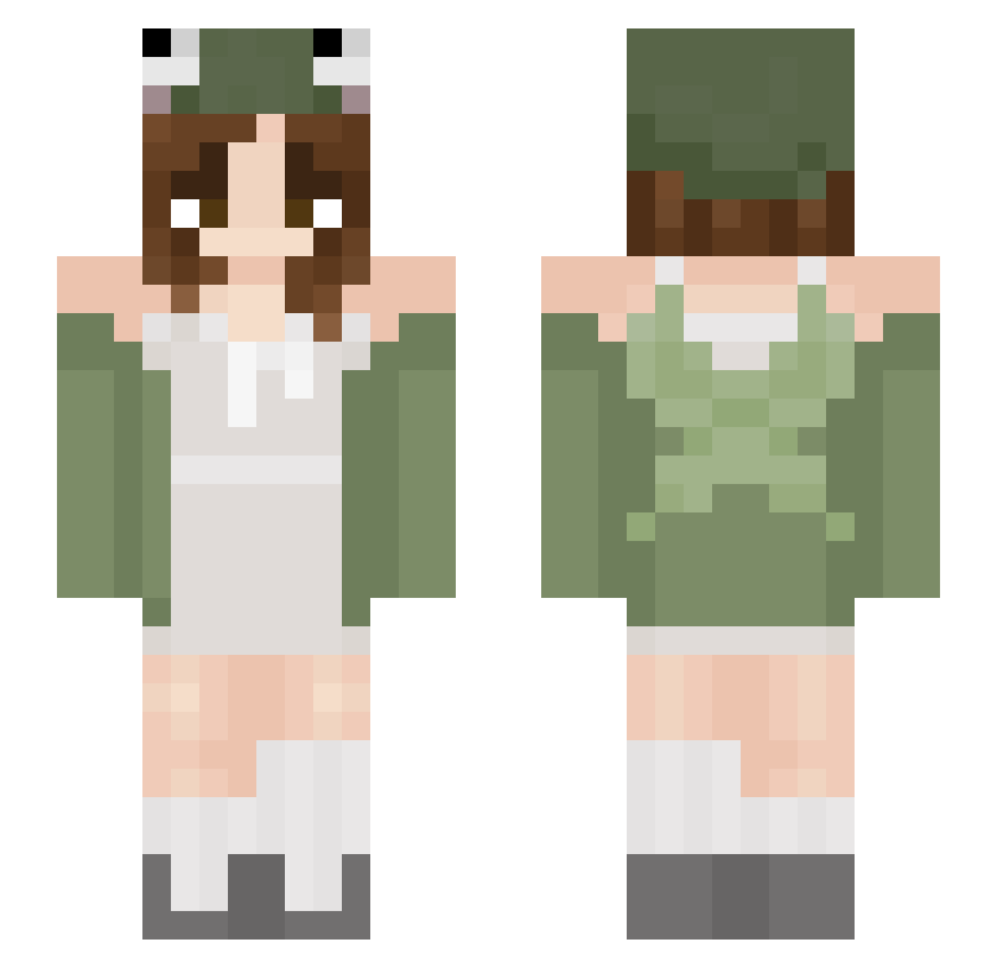 Penelope2003 Minecraft skin, front and back view