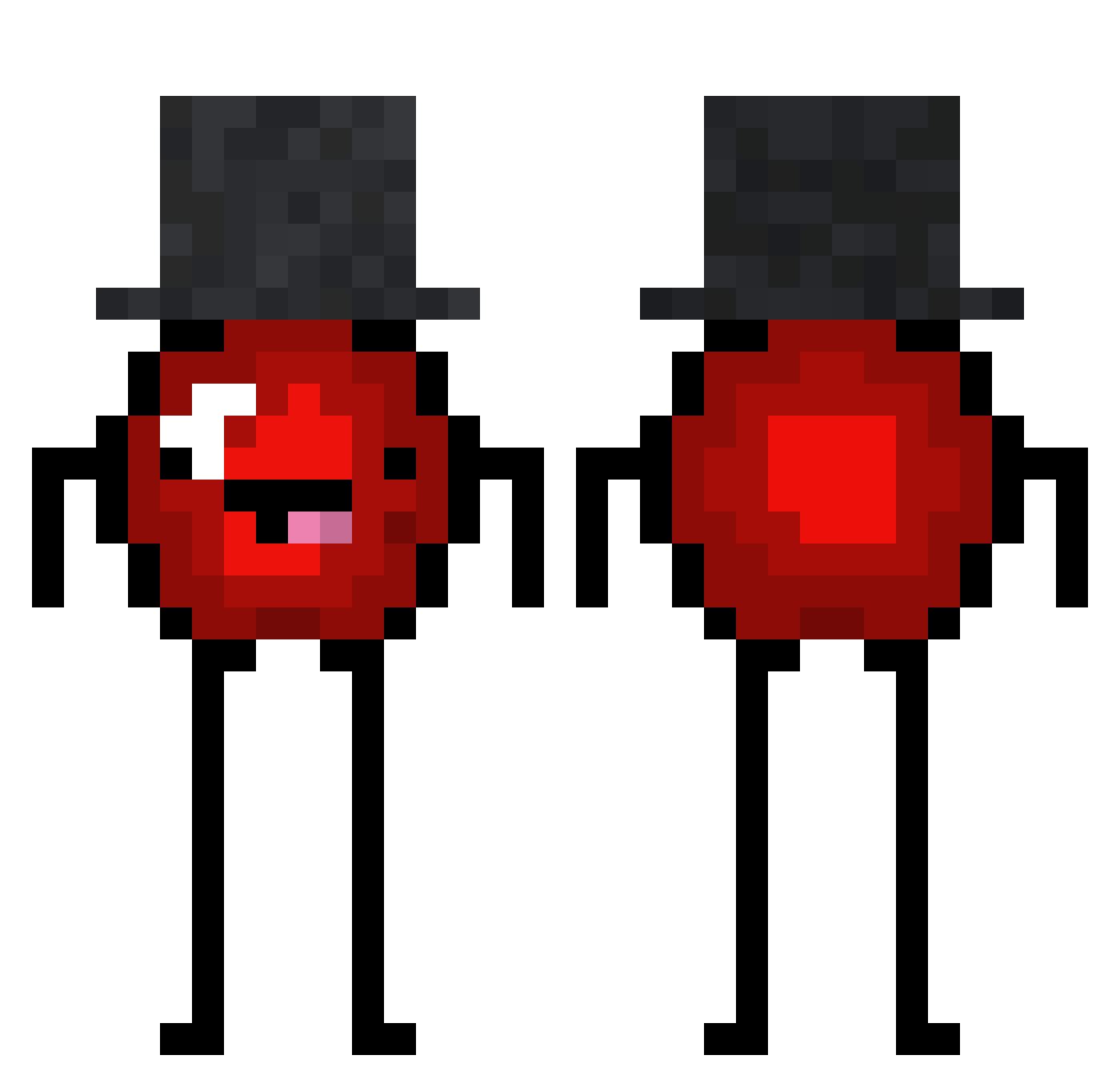 Jehs Minecraft skin, front and back view