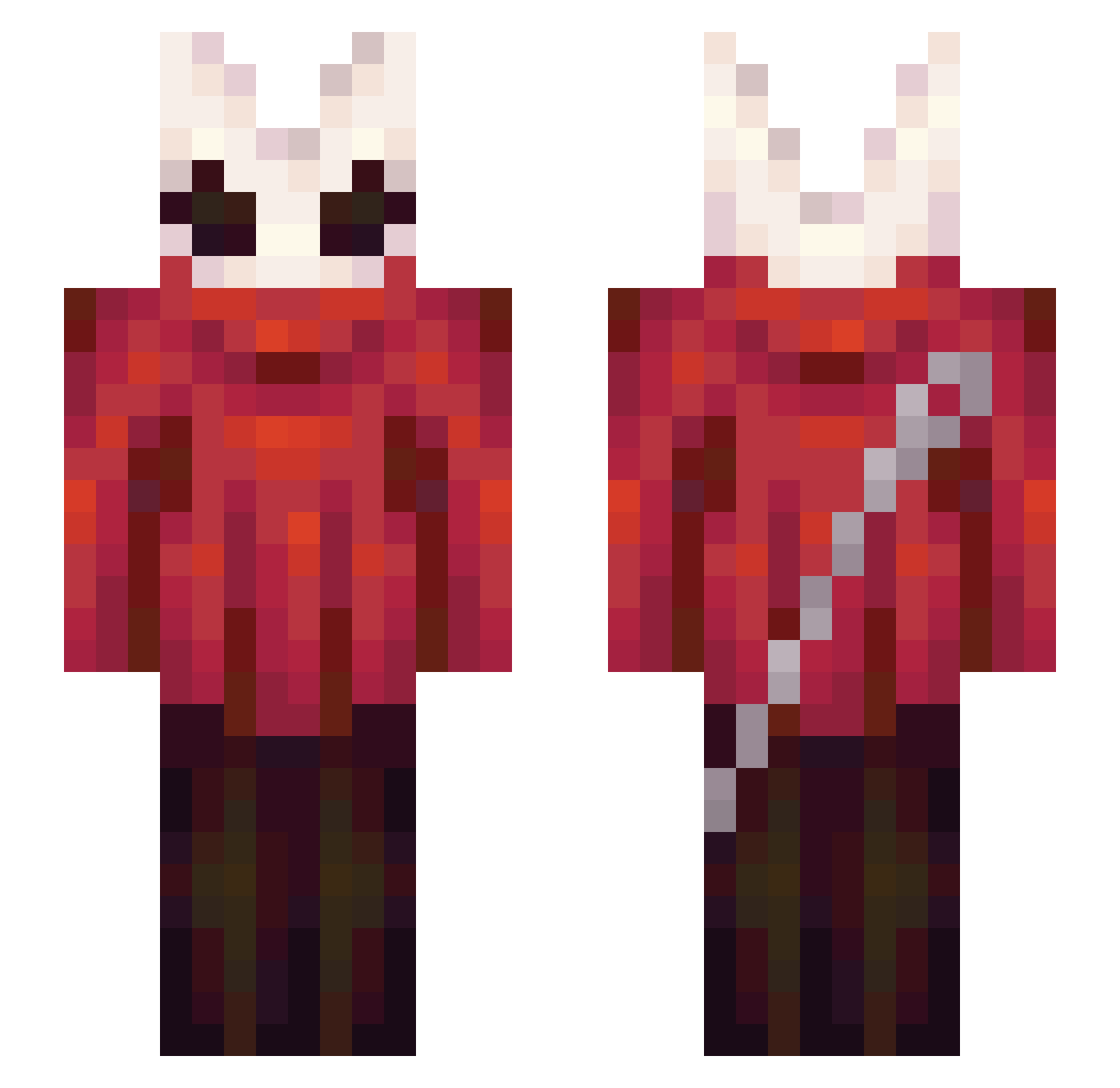 Fanlon1234567890 Minecraft skin, front and back view