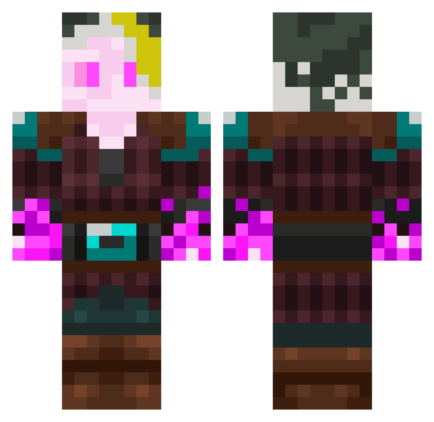 Sparviere_ Minecraft skin, front and back view