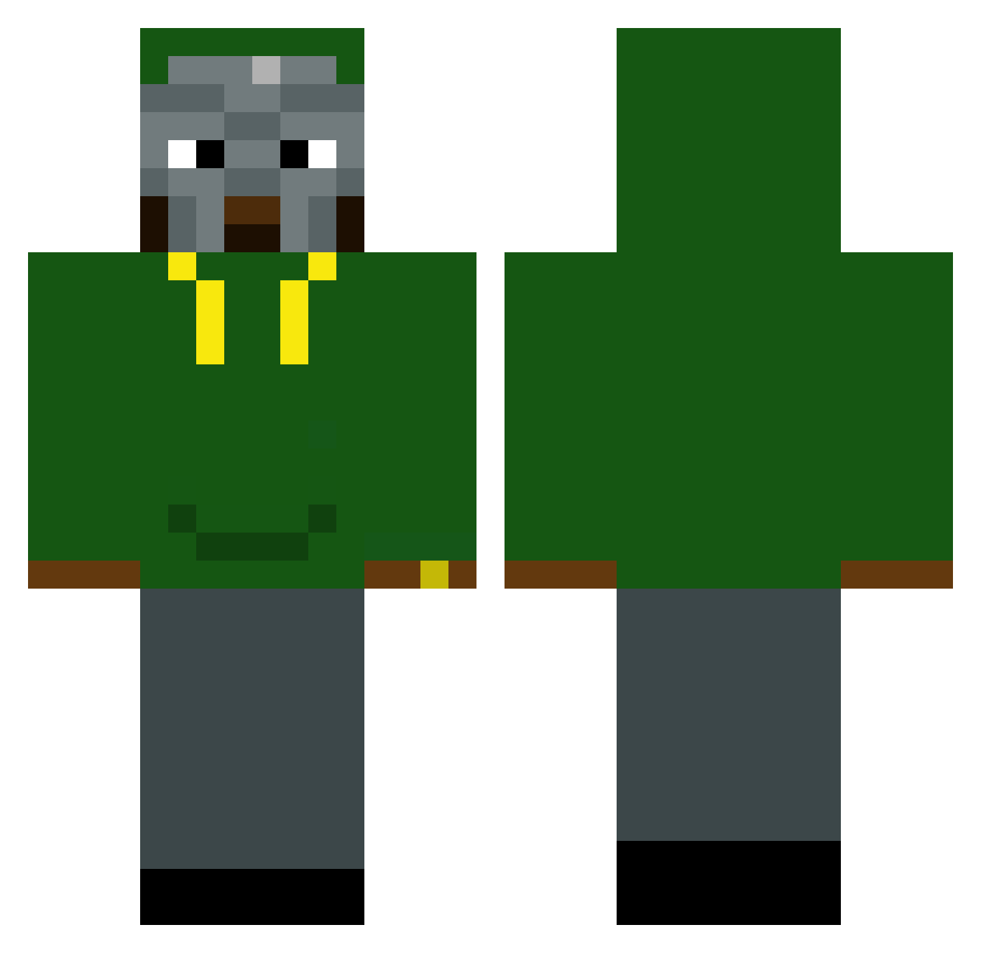 RodansReturn Minecraft skin, front and back view