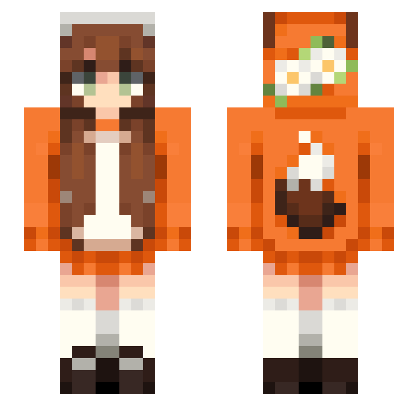 Coco1015 Minecraft skin, front and back view