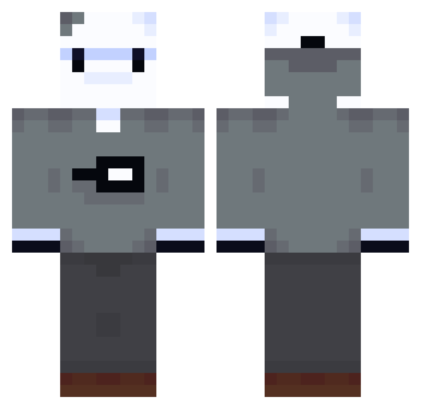 The_Pot_GuyYT Minecraft skin, front and back view