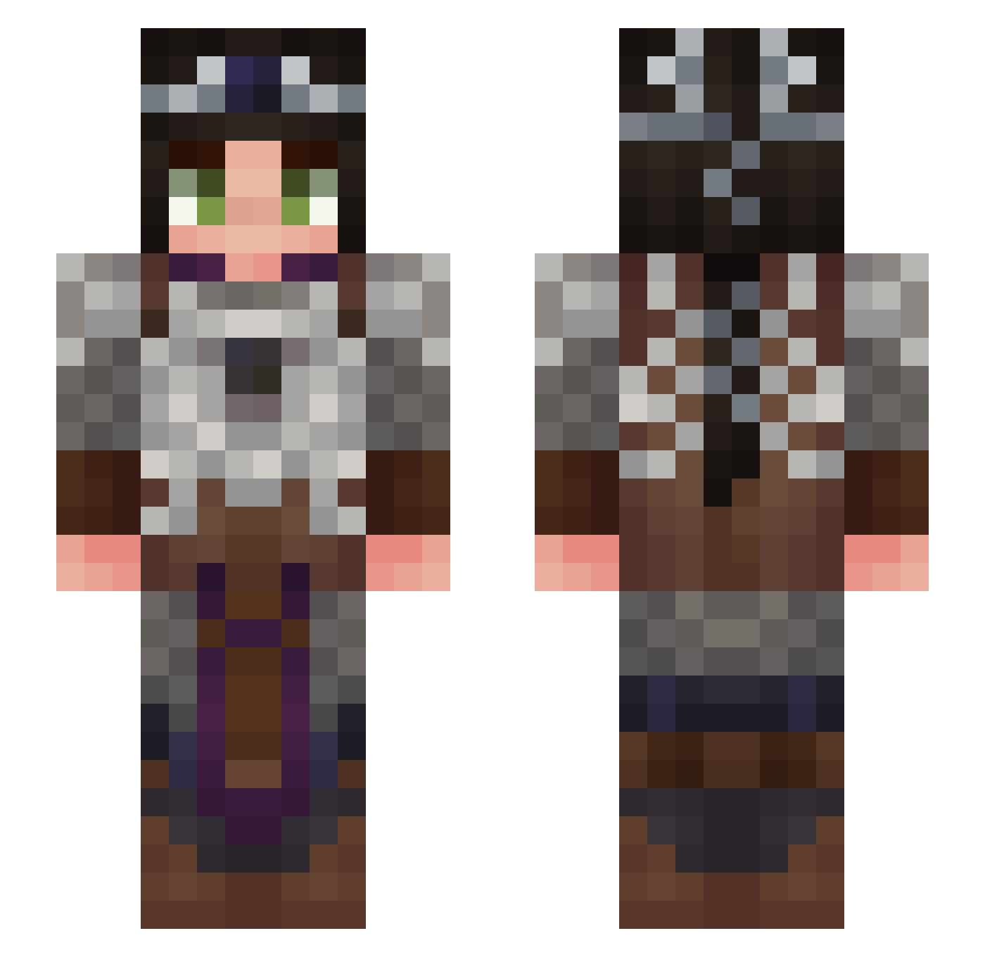 el_panaderoo Minecraft skin, front and back view