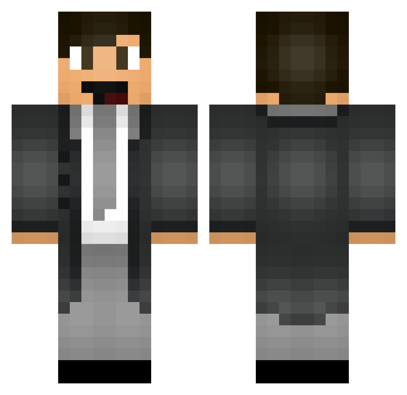 merlonxo Minecraft skin, front and back view