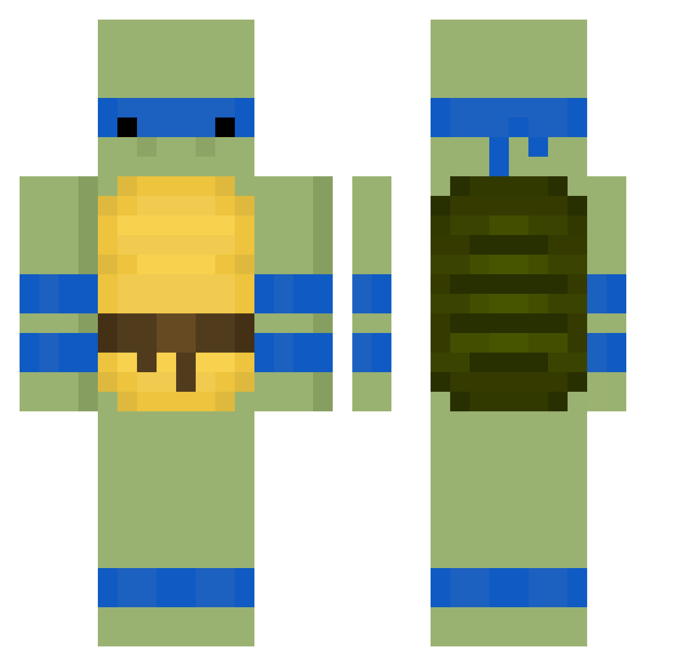LilKali Minecraft skin, front and back view