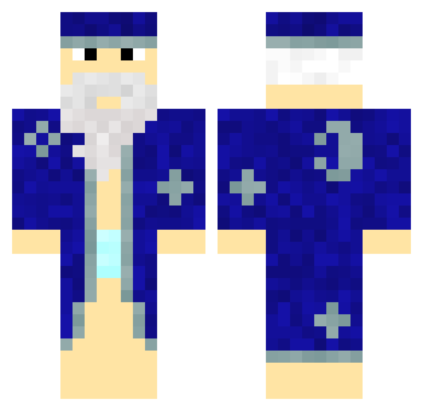garnache Minecraft skin, front and back view