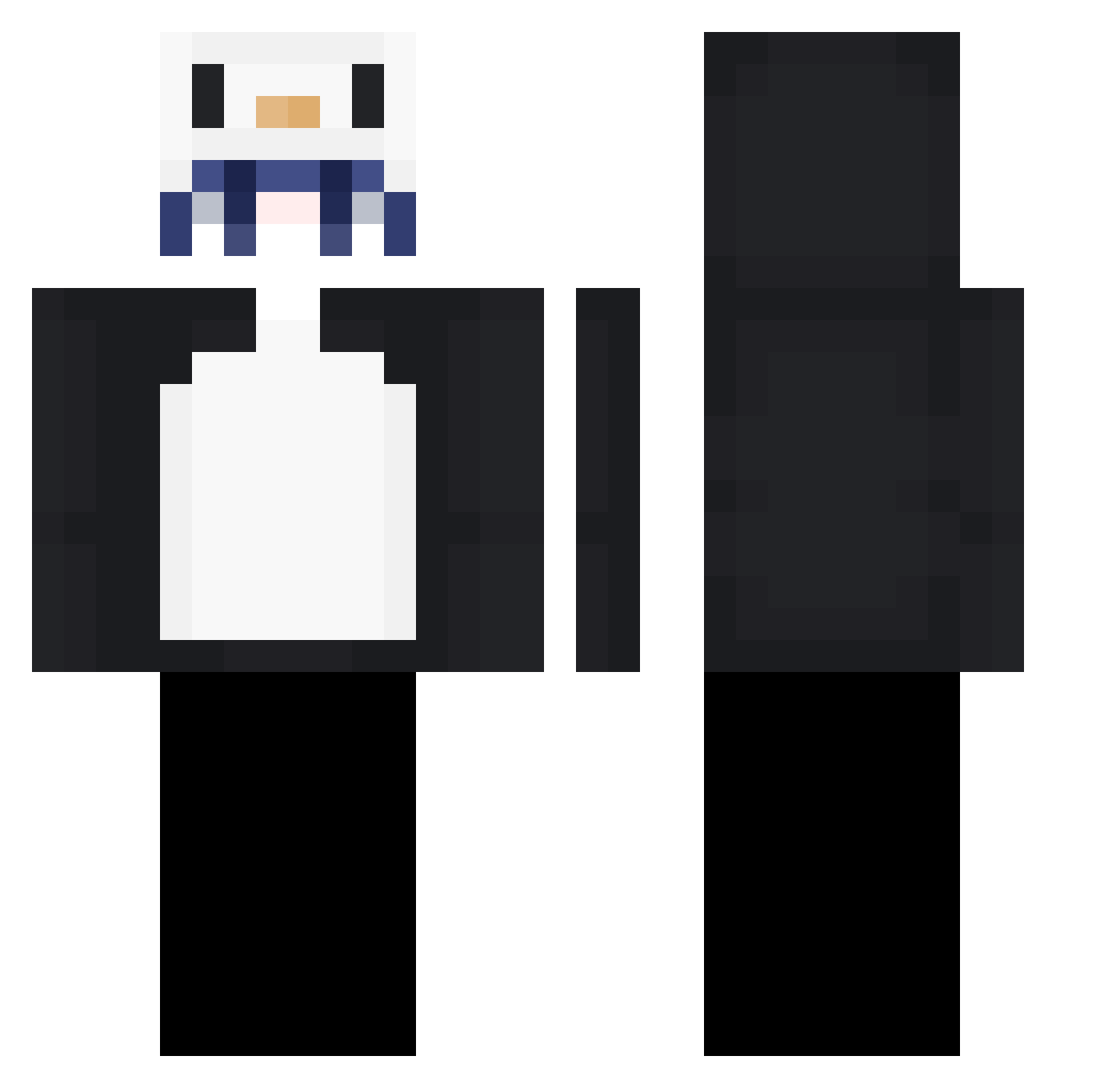 dajidali1 Minecraft skin, front and back view