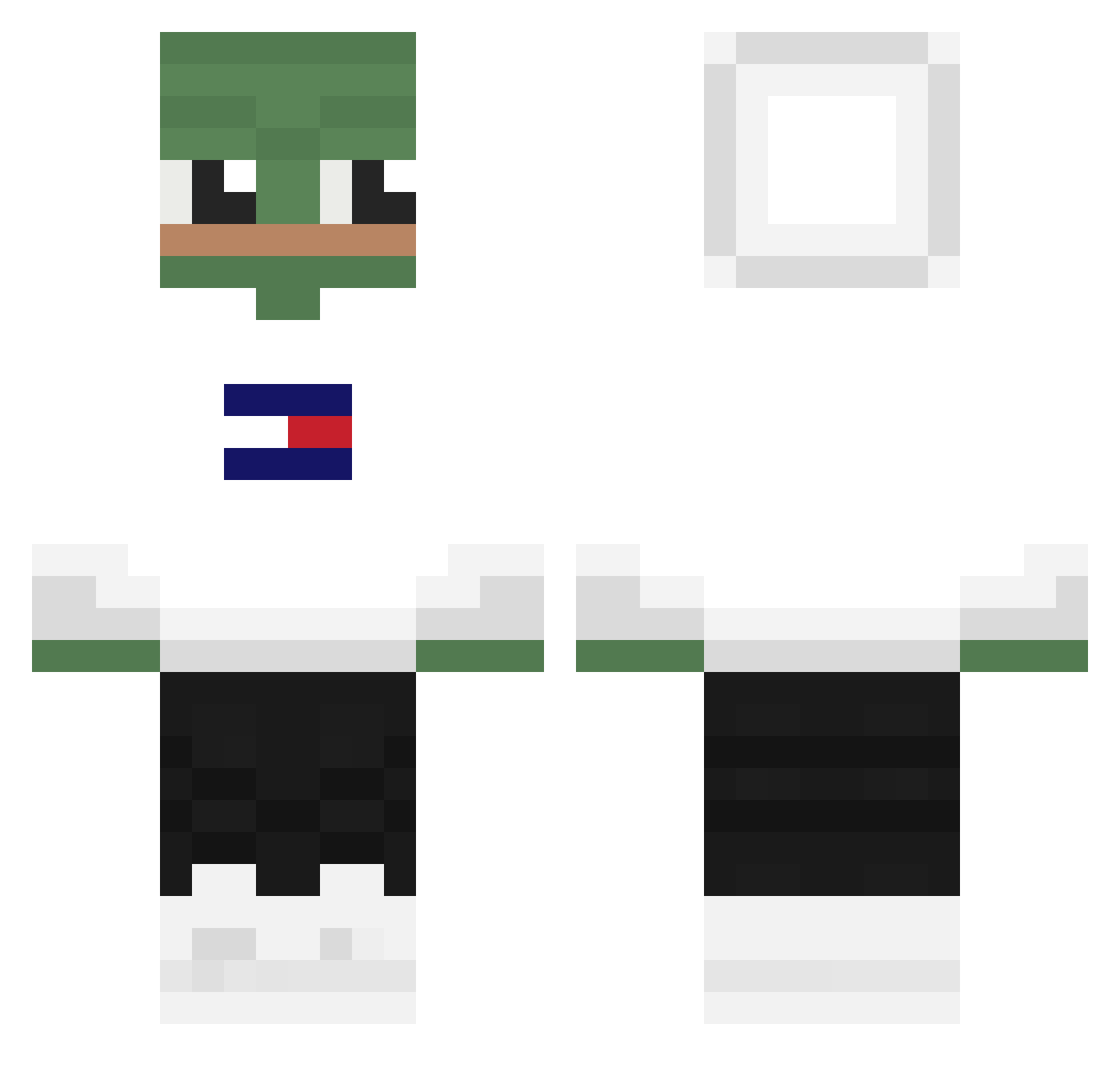 multisyu Minecraft skin, front and back view