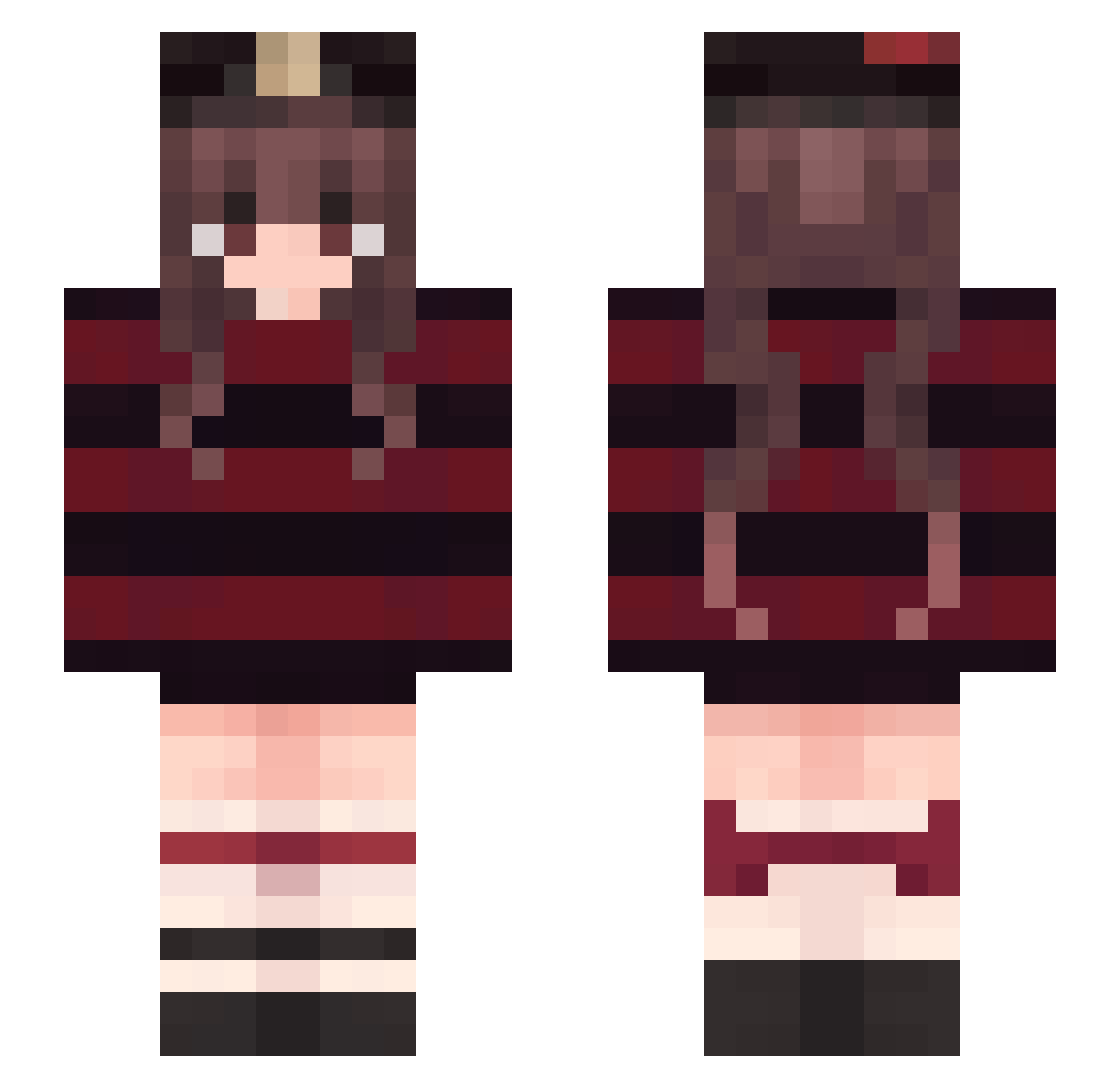 efeceran1 Minecraft skin, front and back view