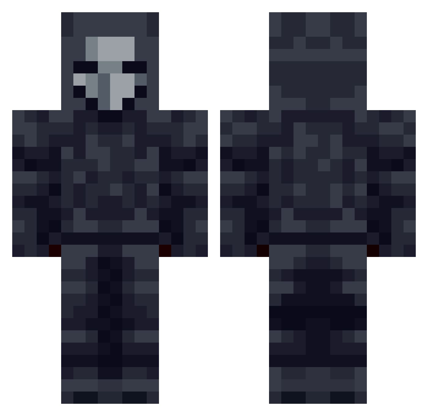 Razzleberrie Minecraft skin, front and back view