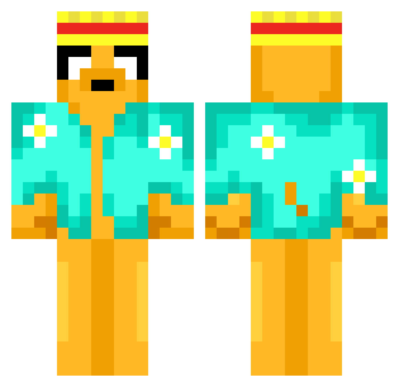 Ky_C11 Minecraft skin, front and back view