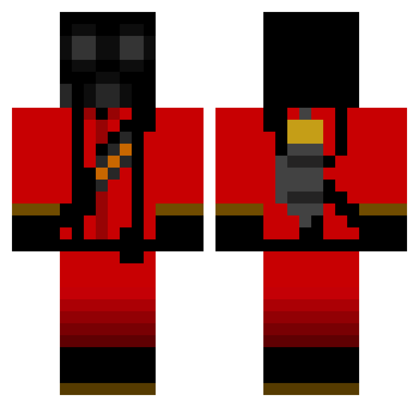Jack9564 Minecraft skin, front and back view