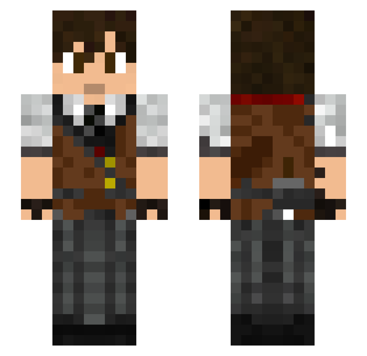 _Kakon_ Minecraft skin, front and back view