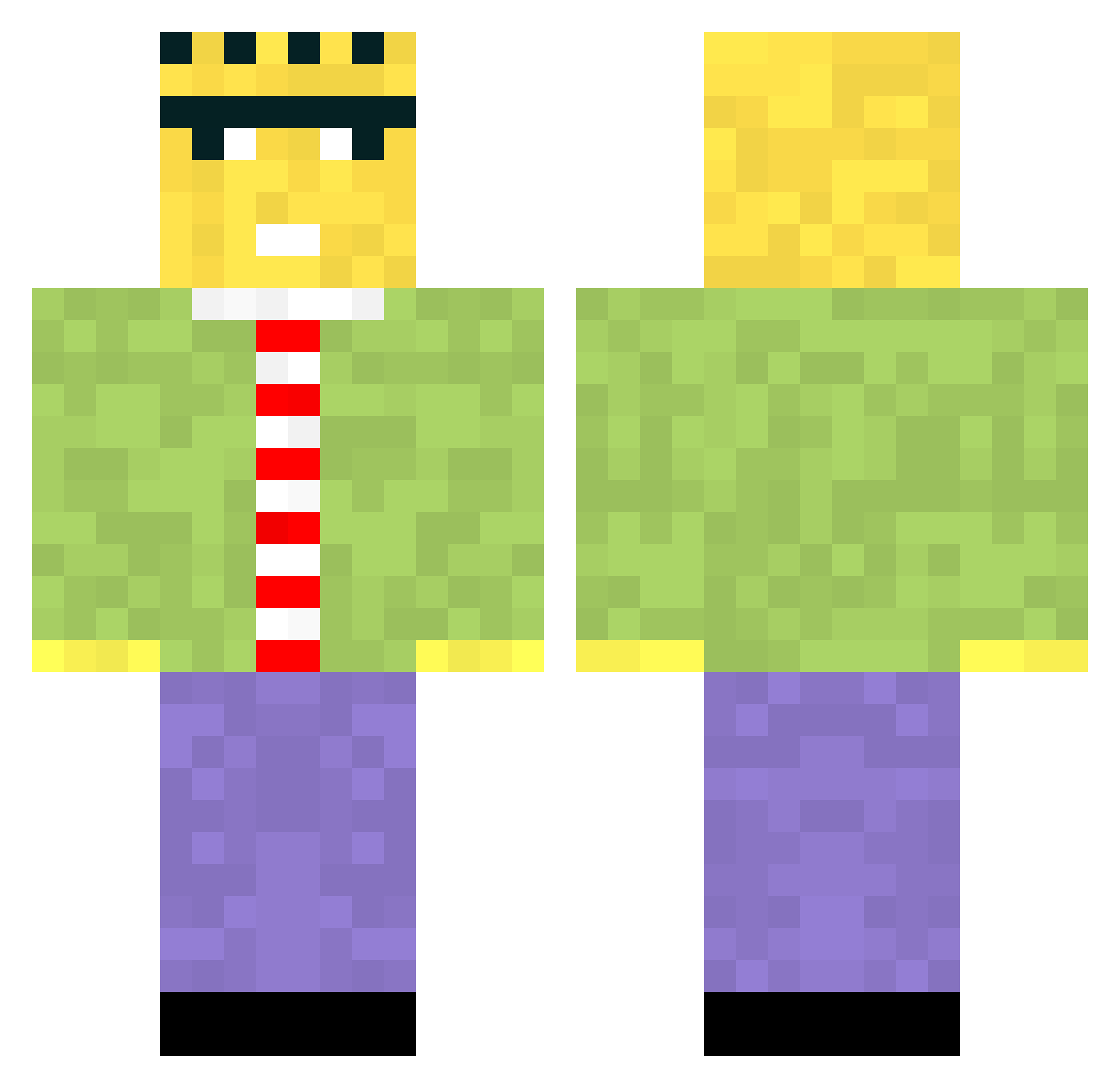 Miss_Hollie Minecraft skin, front and back view