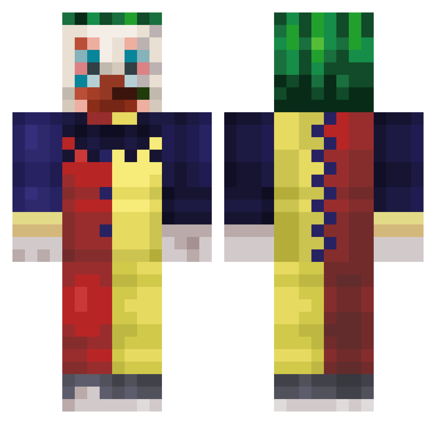 professional_eng Minecraft skin, front and back view