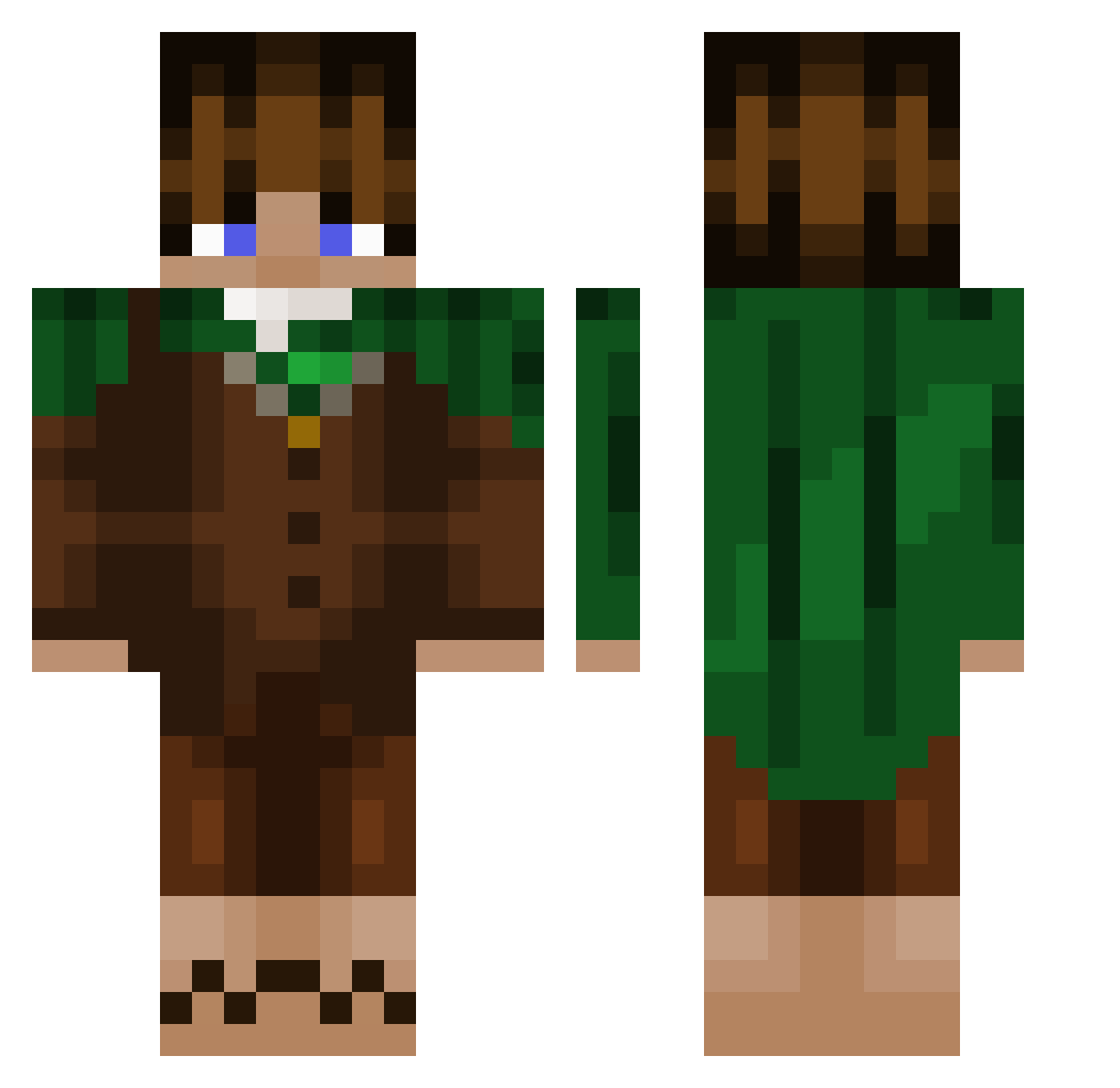 rassmate Minecraft skin, front and back view