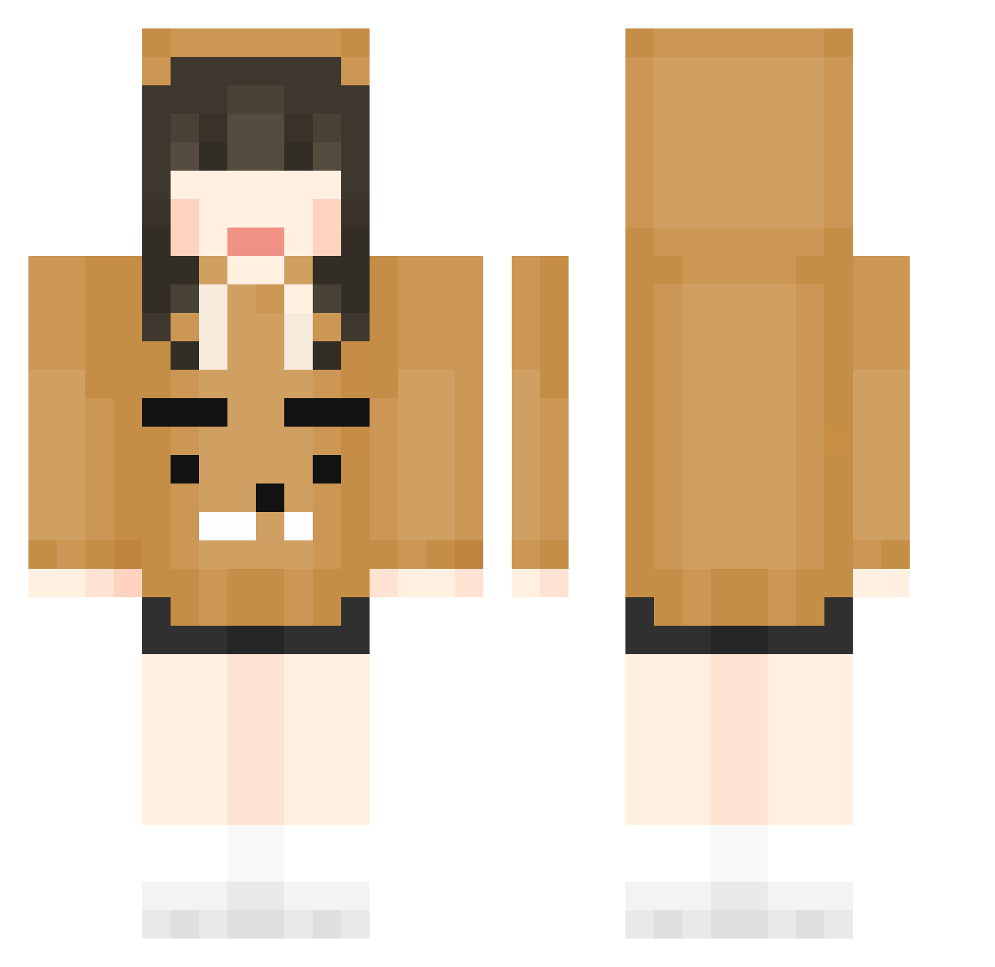 SweetRainKim Minecraft skin, front and back view
