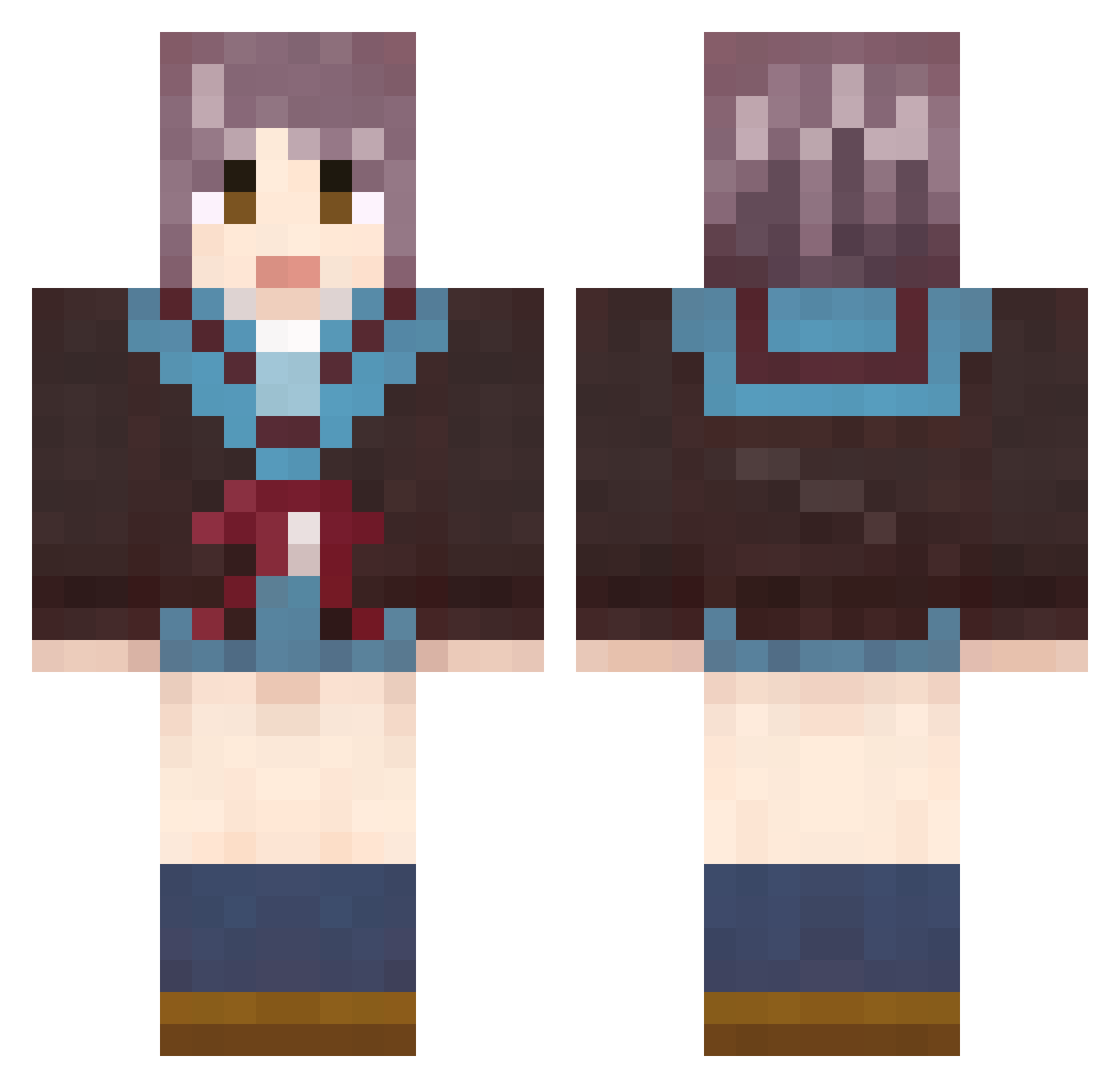 efs Minecraft skin, front and back view
