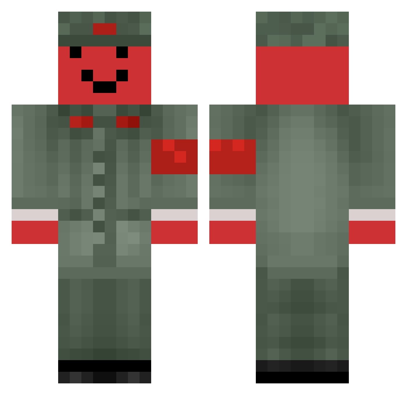smothyhoo Minecraft skin, front and back view