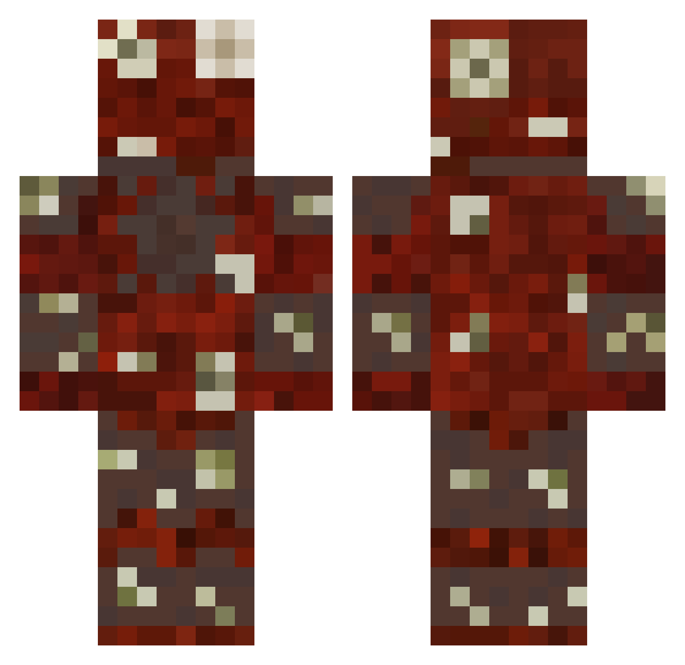 jam_now Minecraft skin, front and back view