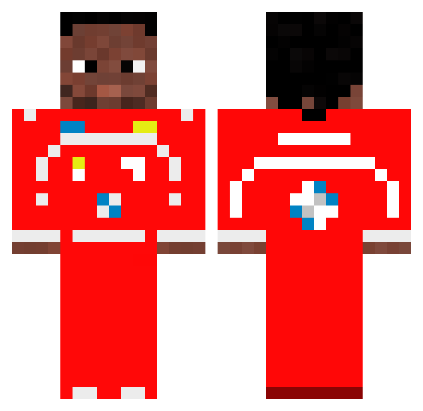 Kyky211 Minecraft skin, front and back view