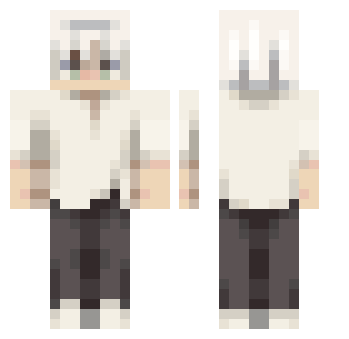 Tobaby26 Minecraft skin, front and back view