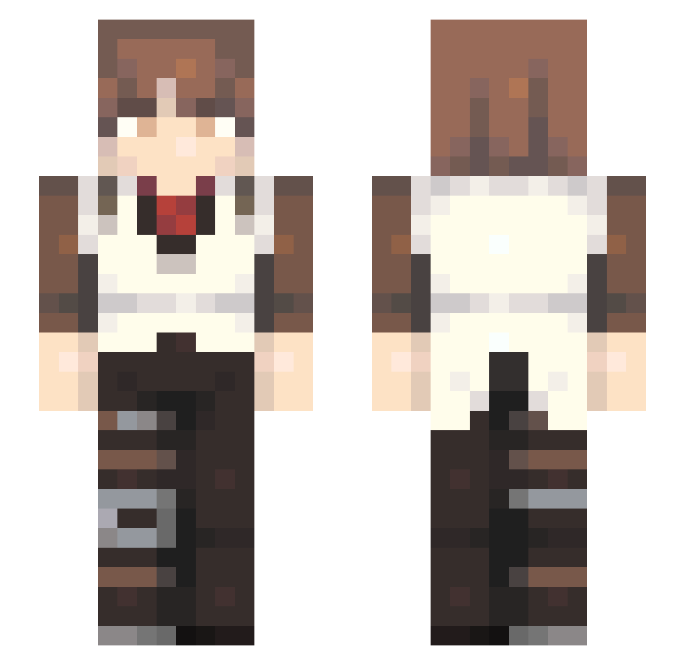 L3cterLiz Minecraft skin, front and back view