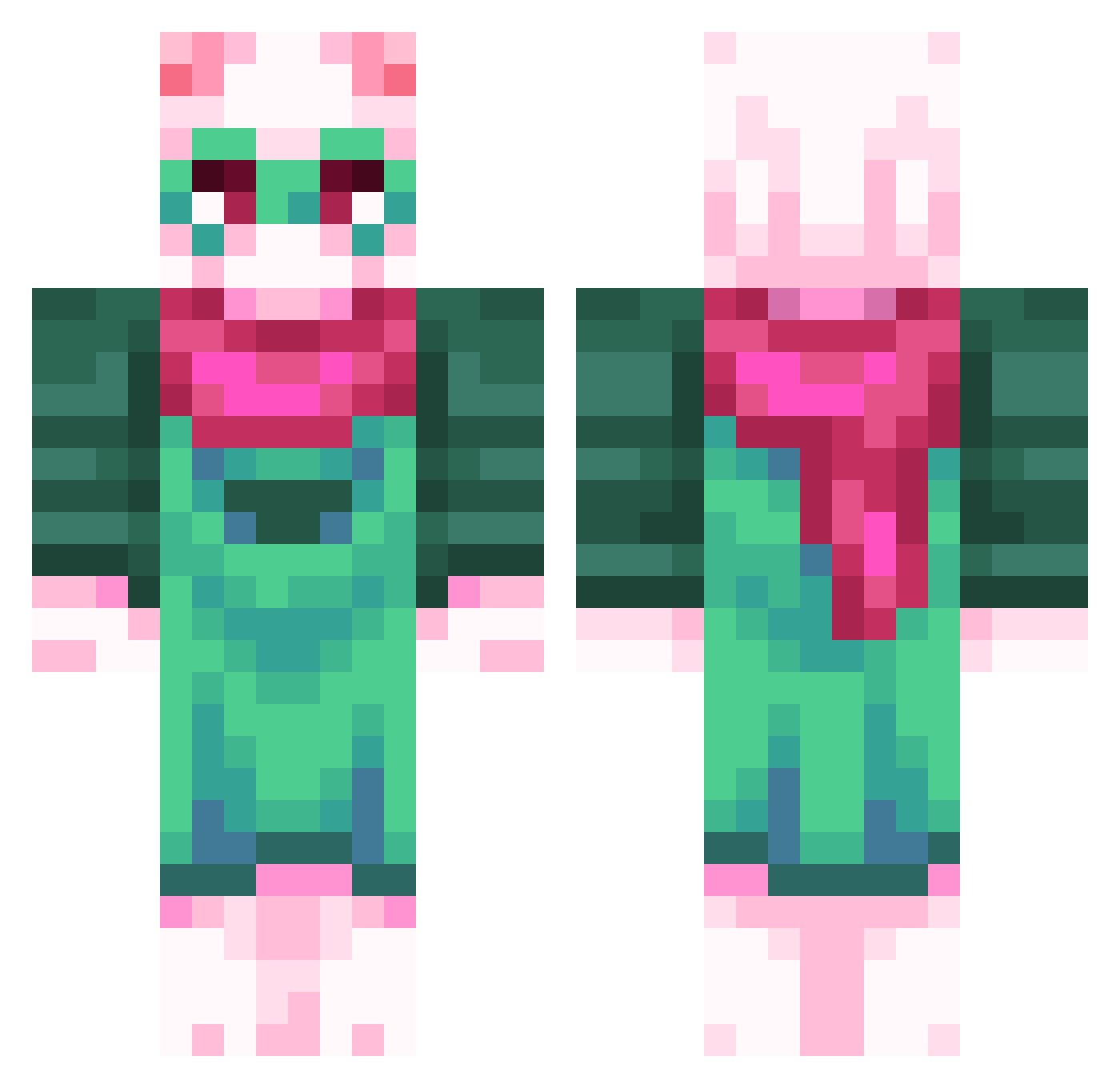 Chewy_teeth Minecraft skin, front and back view