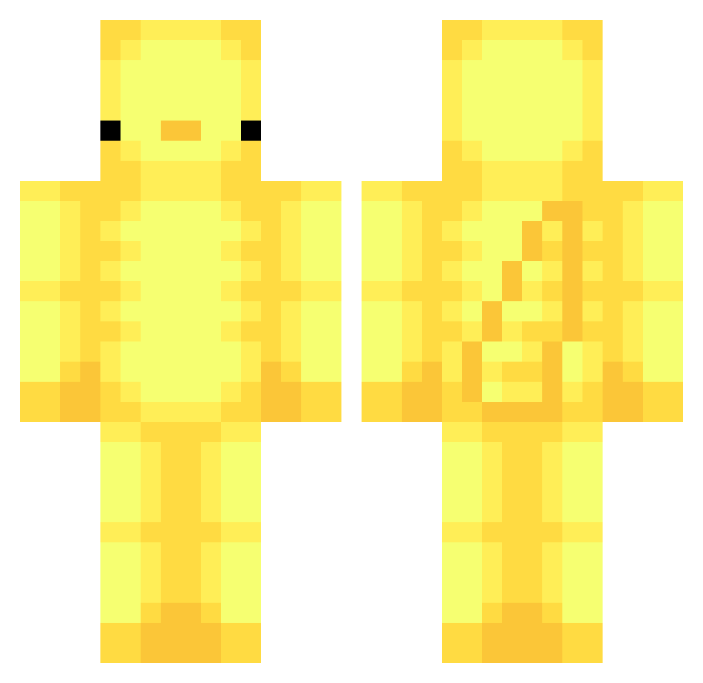 LtCommAlpha Minecraft skin, front and back view