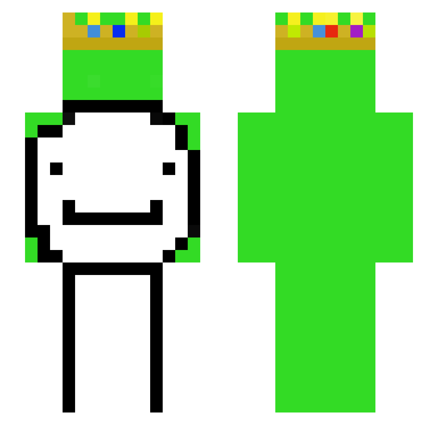 Ellectron1x71 Minecraft skin, front and back view