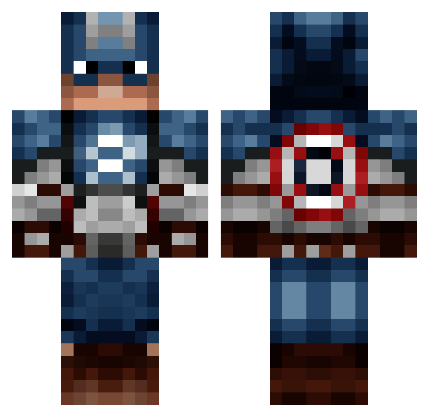 quids Minecraft skin, front and back view