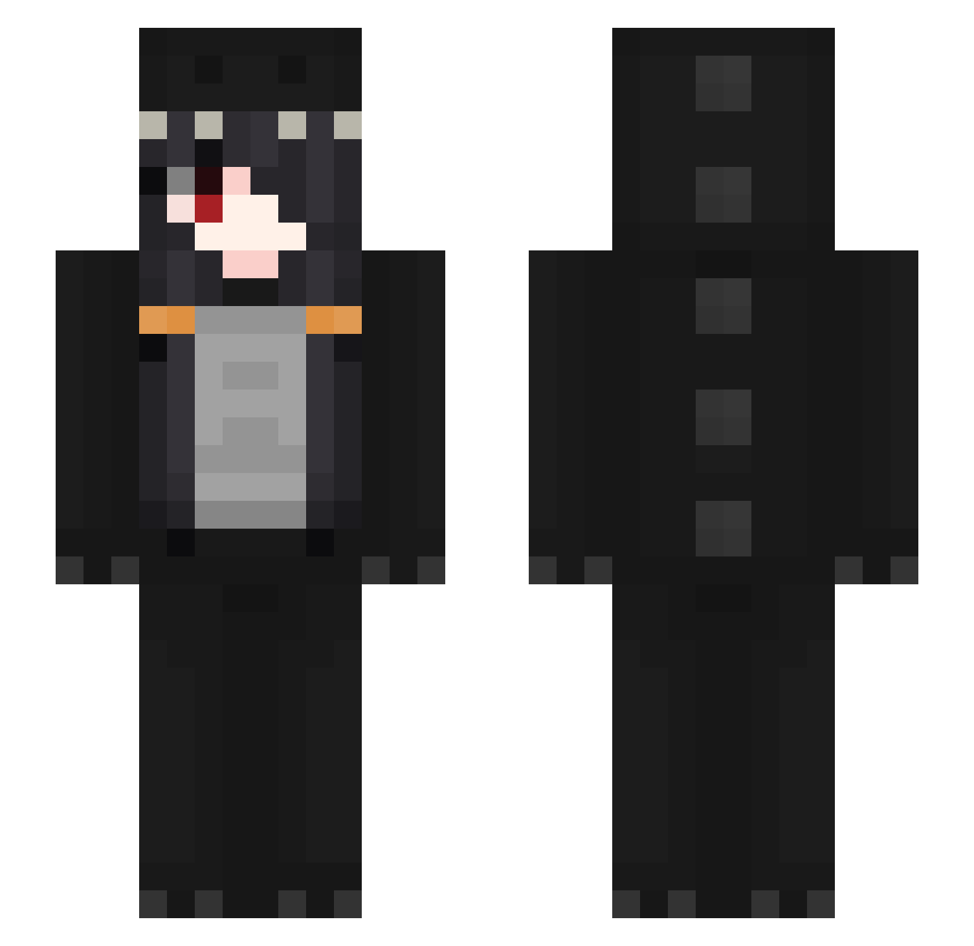 yuyusan11 Minecraft skin, front and back view