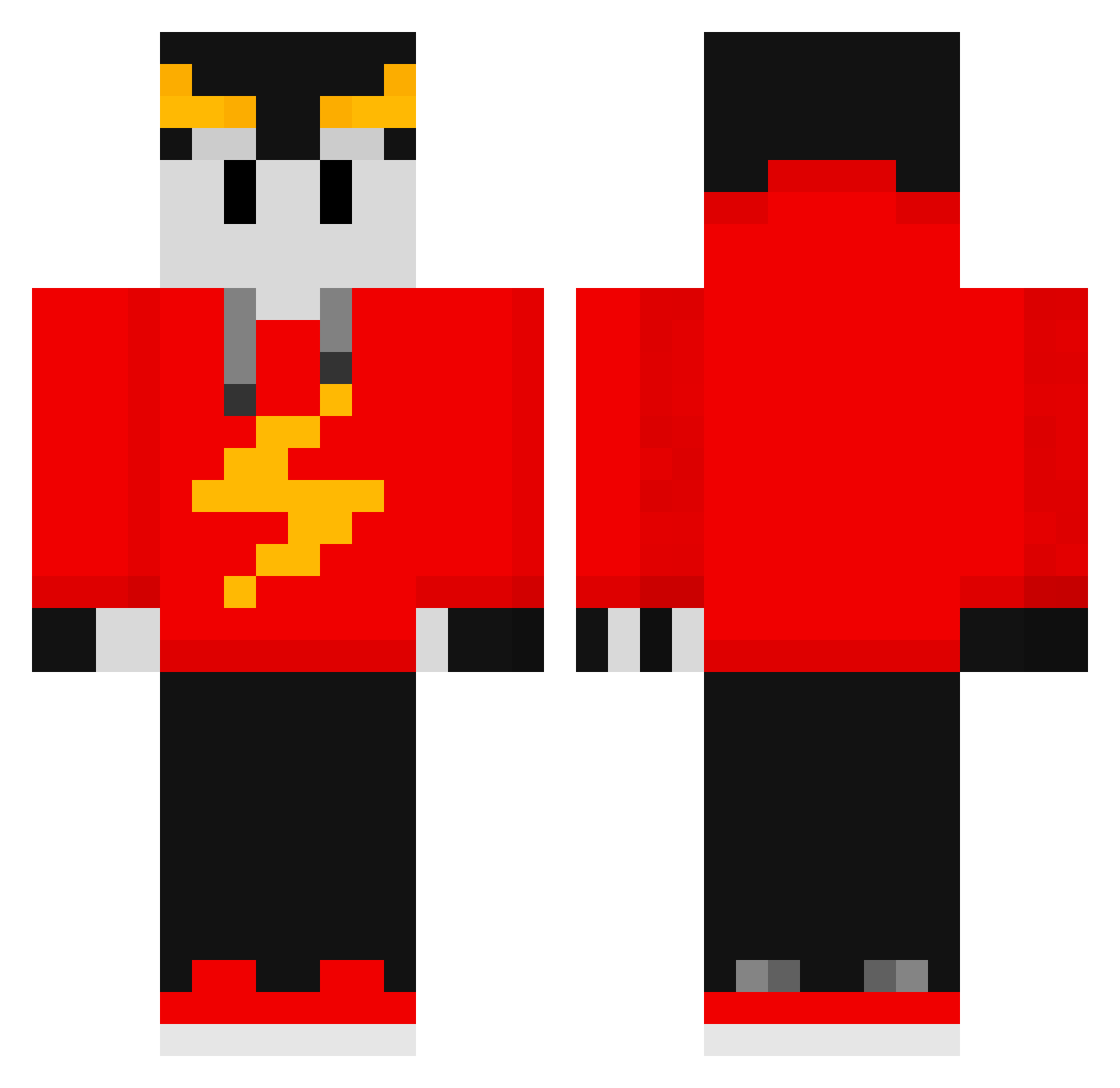 Barban3gra Minecraft skin, front and back view