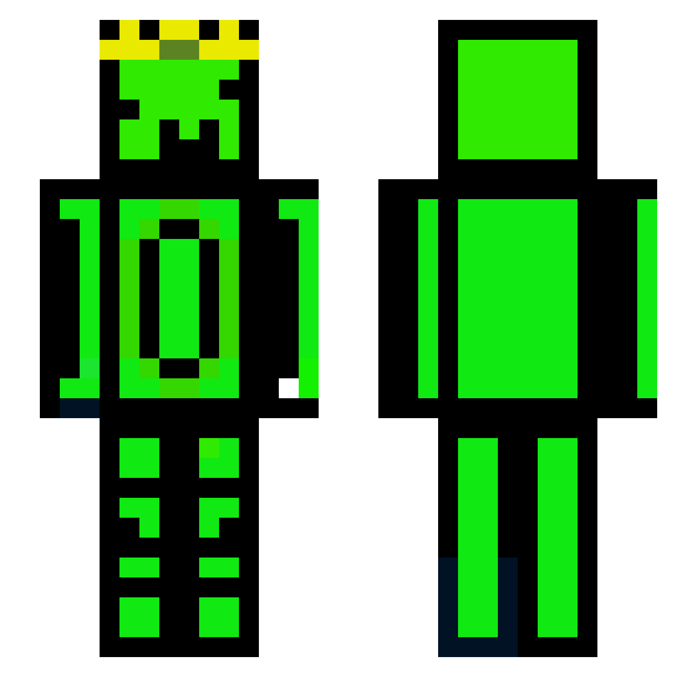 AbilityedXD Minecraft skin, front and back view