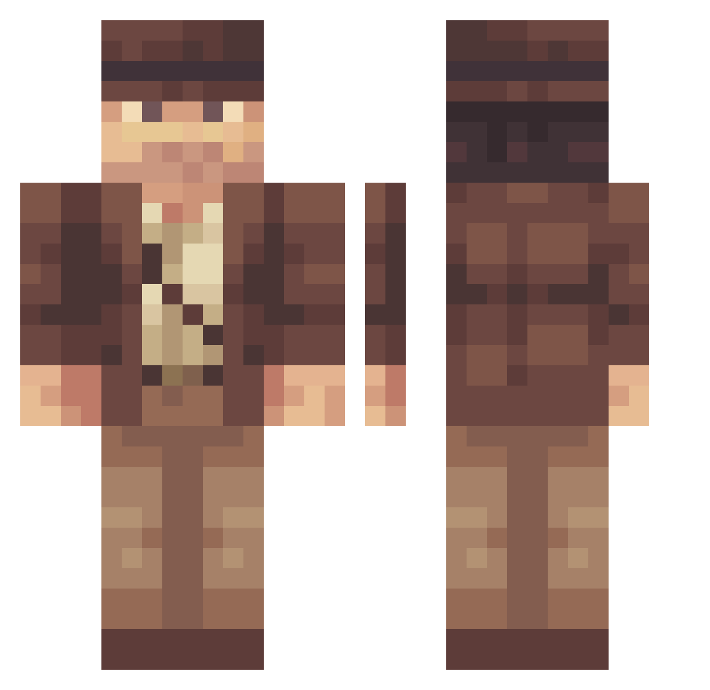 RocketStephen618 Minecraft skin, front and back view