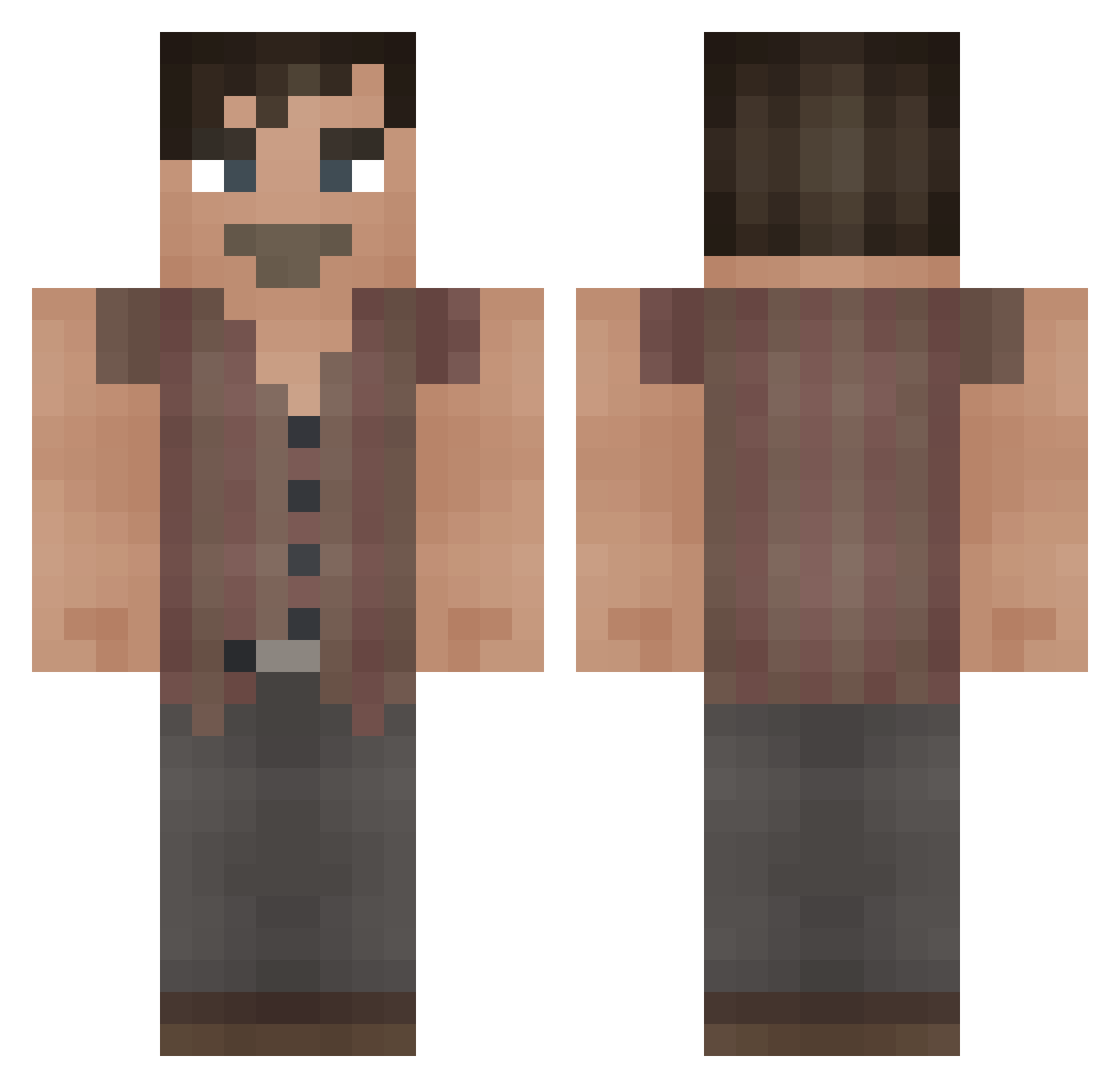 Solliman Minecraft skin, front and back view