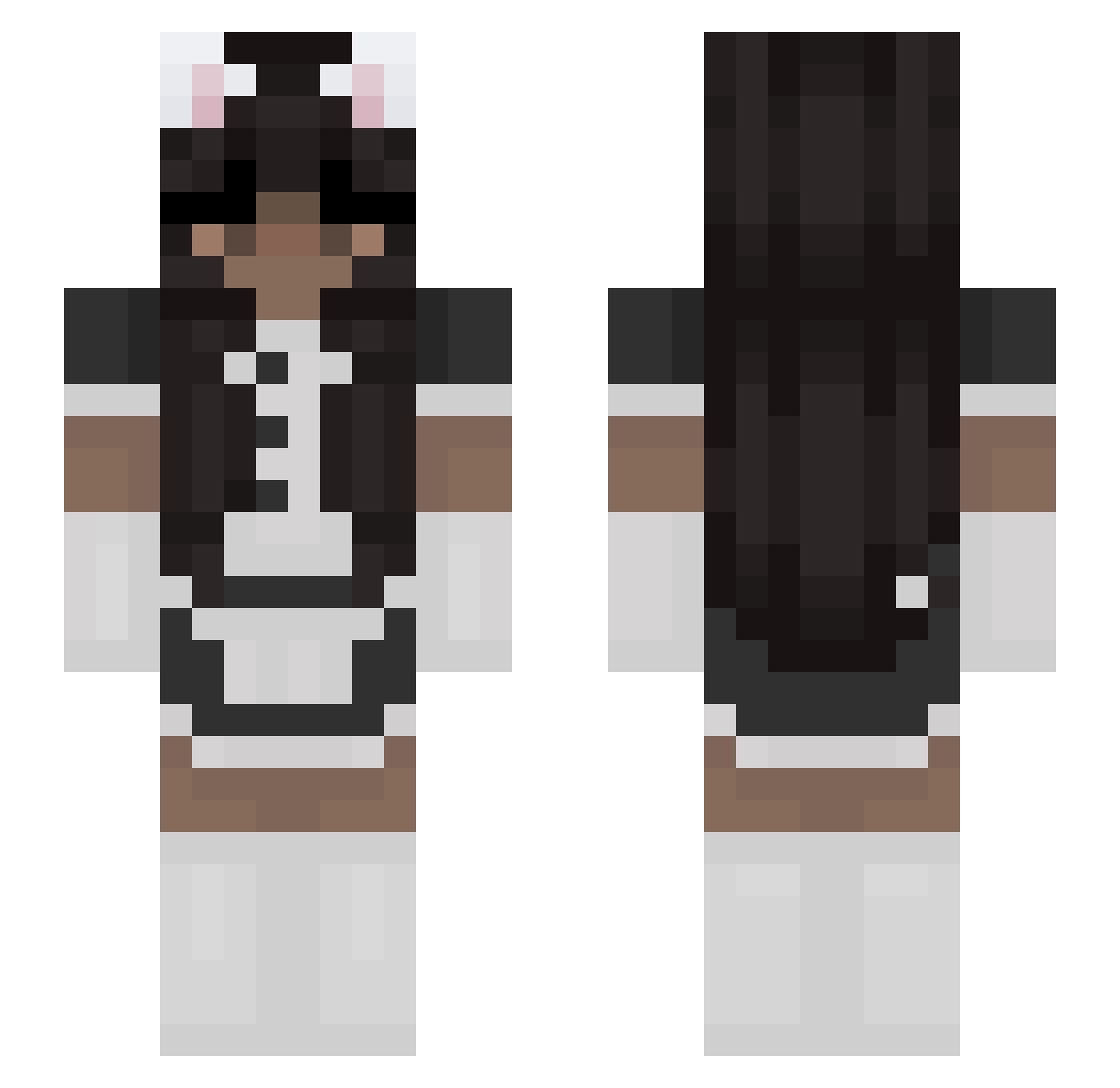 rip_ping_carried Minecraft skin, front and back view