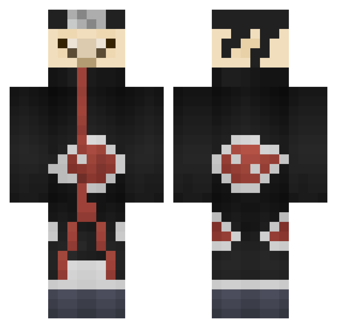 NoobCookieEz Minecraft skin, front and back view