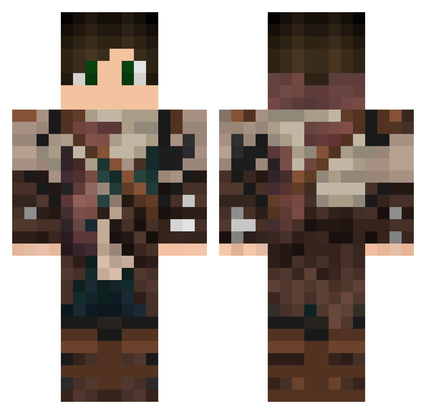 mivekazzze Minecraft skin, front and back view