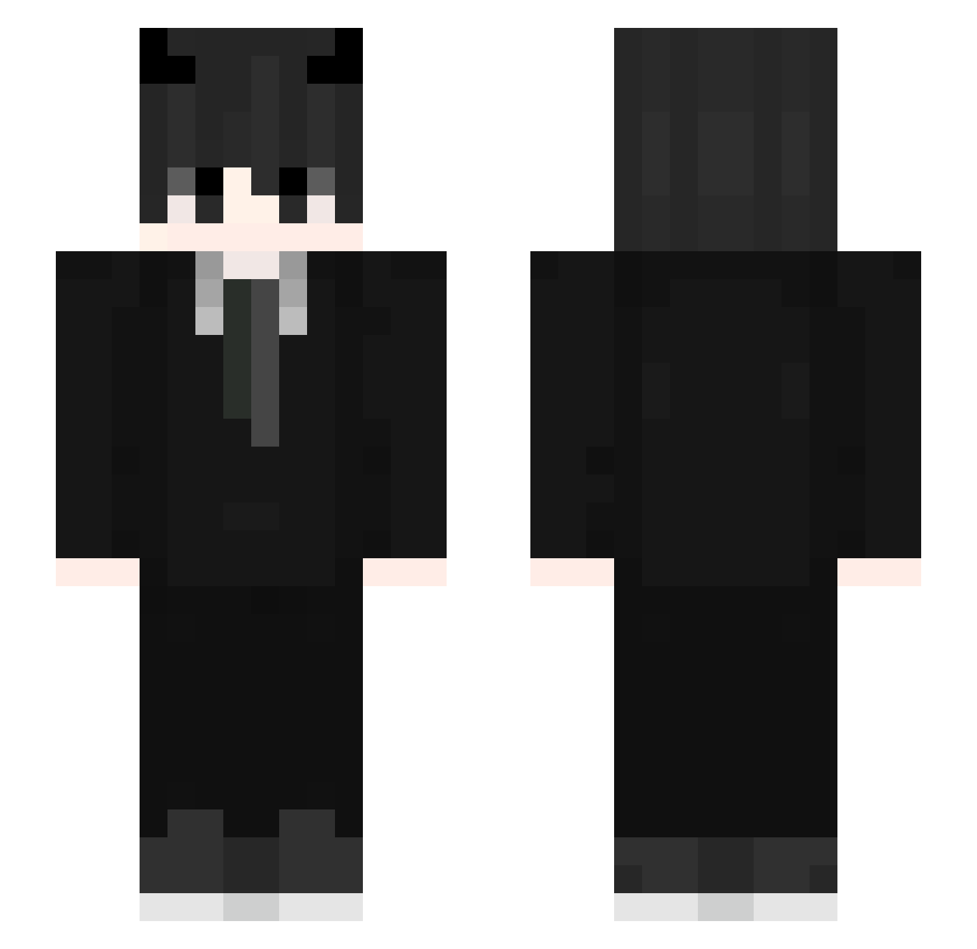 SpiritualCat Minecraft skin, front and back view