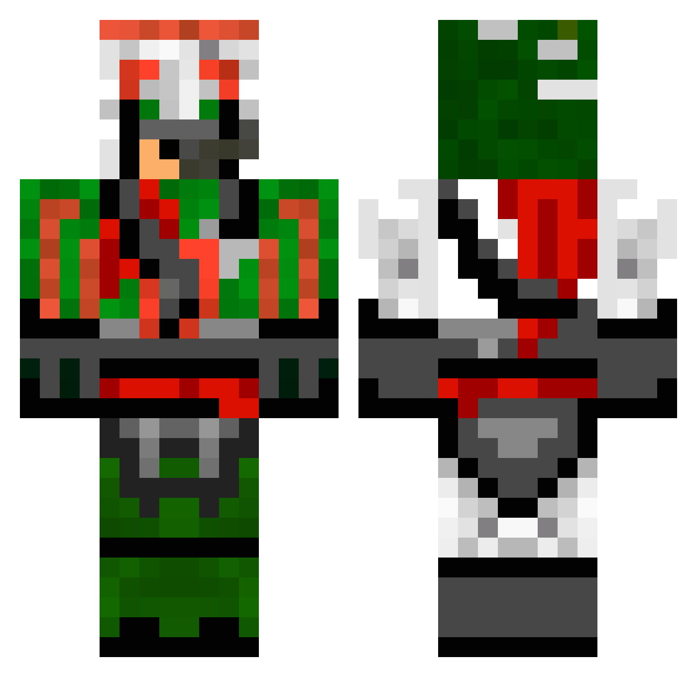 lulus Minecraft skin, front and back view