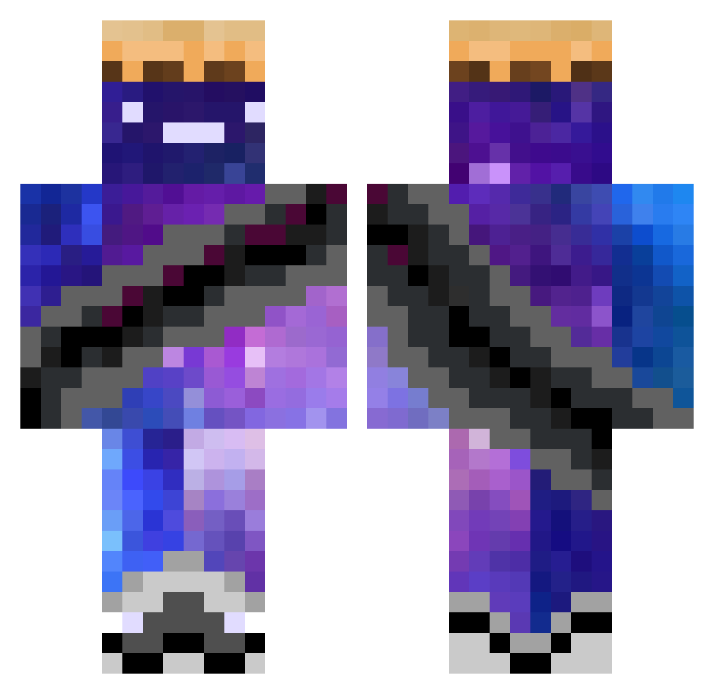 worldcat Minecraft skin, front and back view
