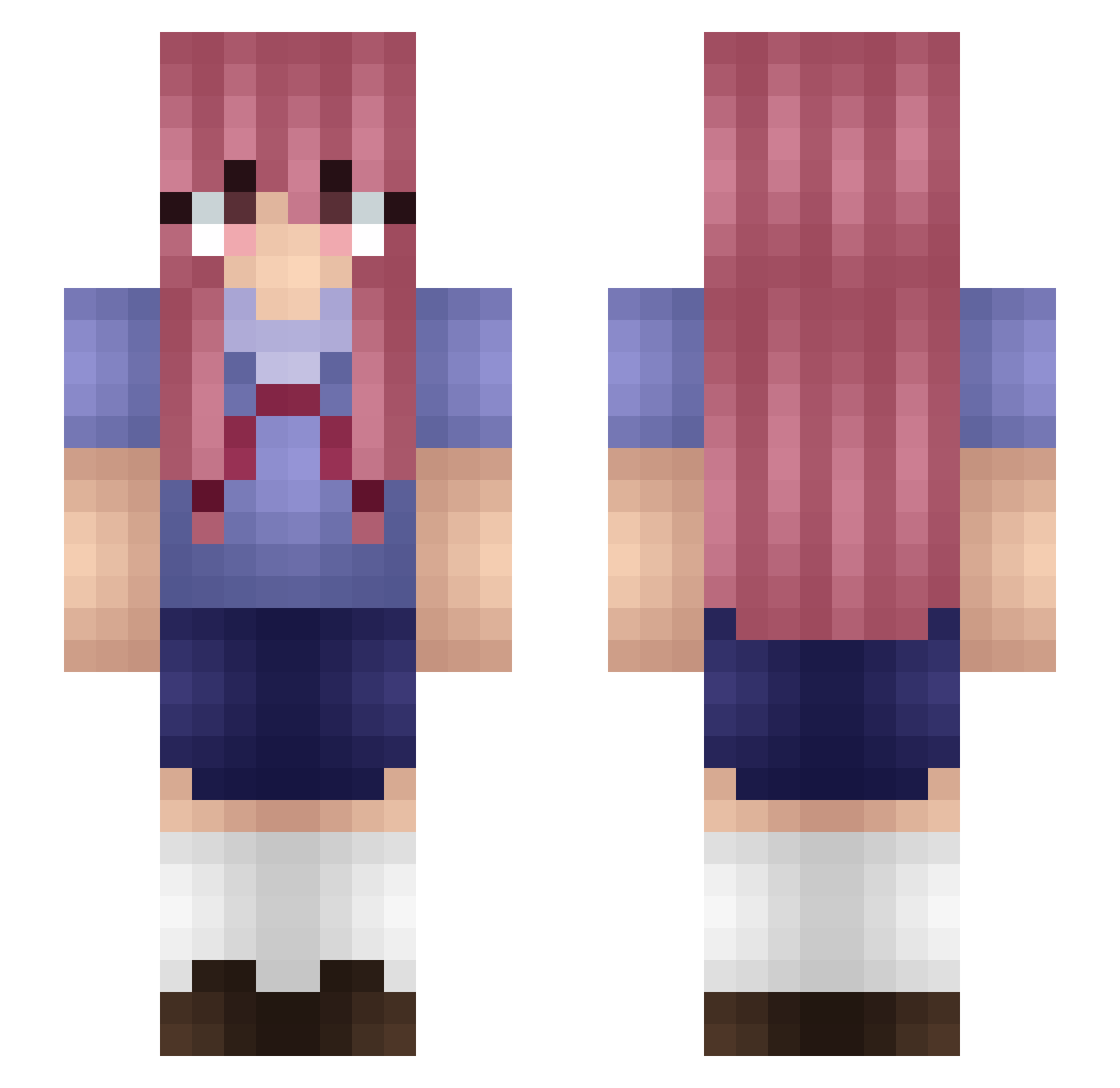 Todiskil Minecraft skin, front and back view