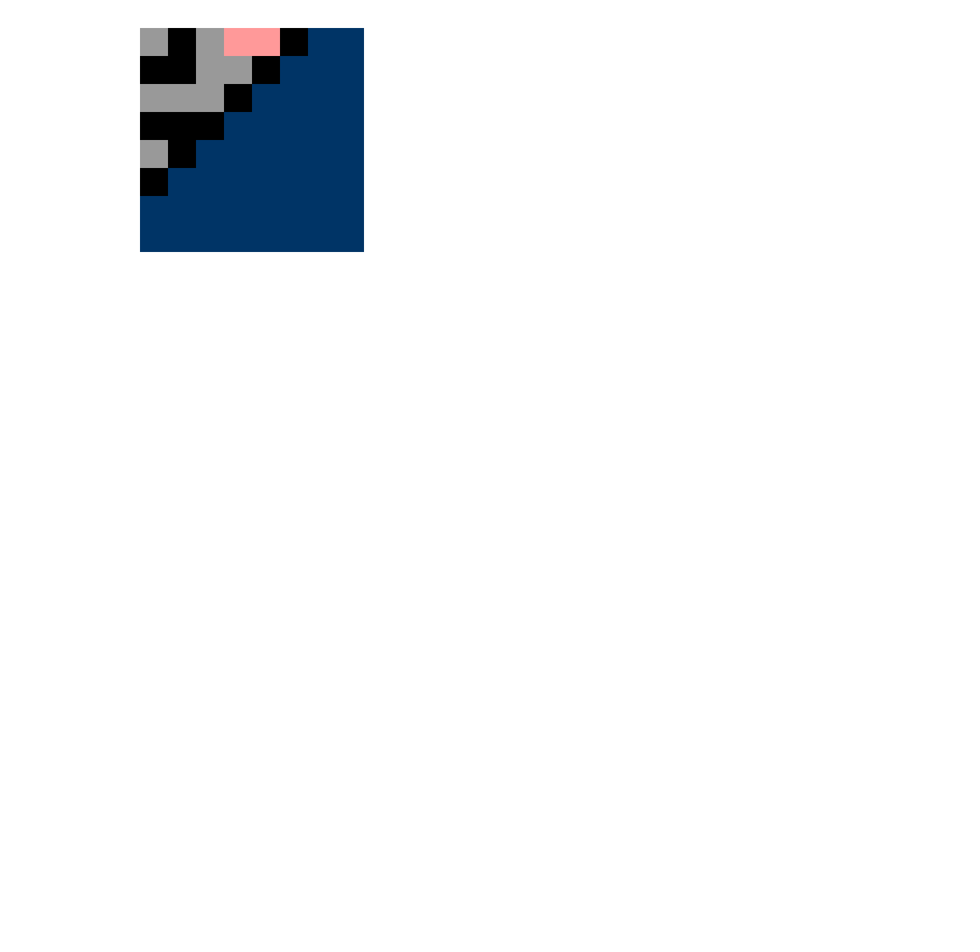 Polystyrene Minecraft skin, front and back view