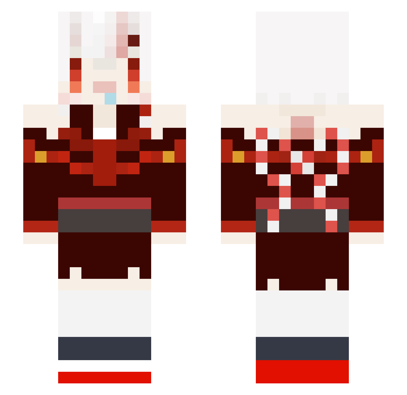 YOYaSKY Minecraft skin, front and back view