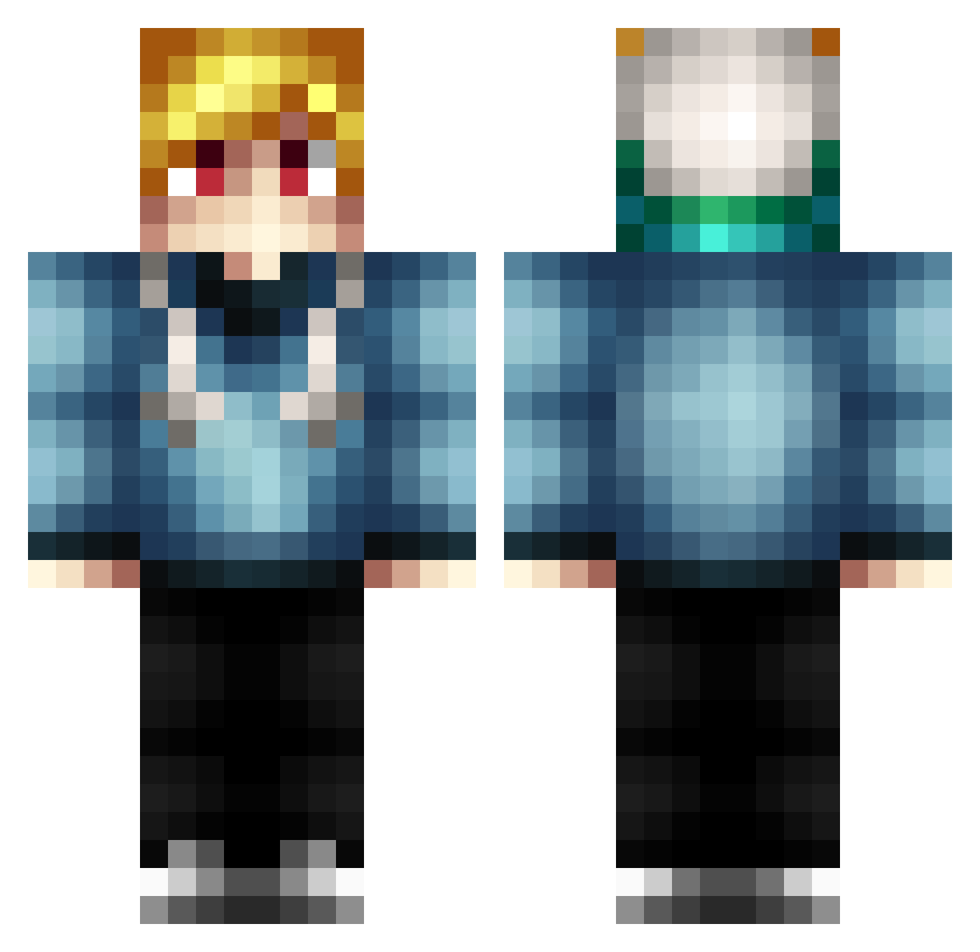 yoga91261 Minecraft skin, front and back view