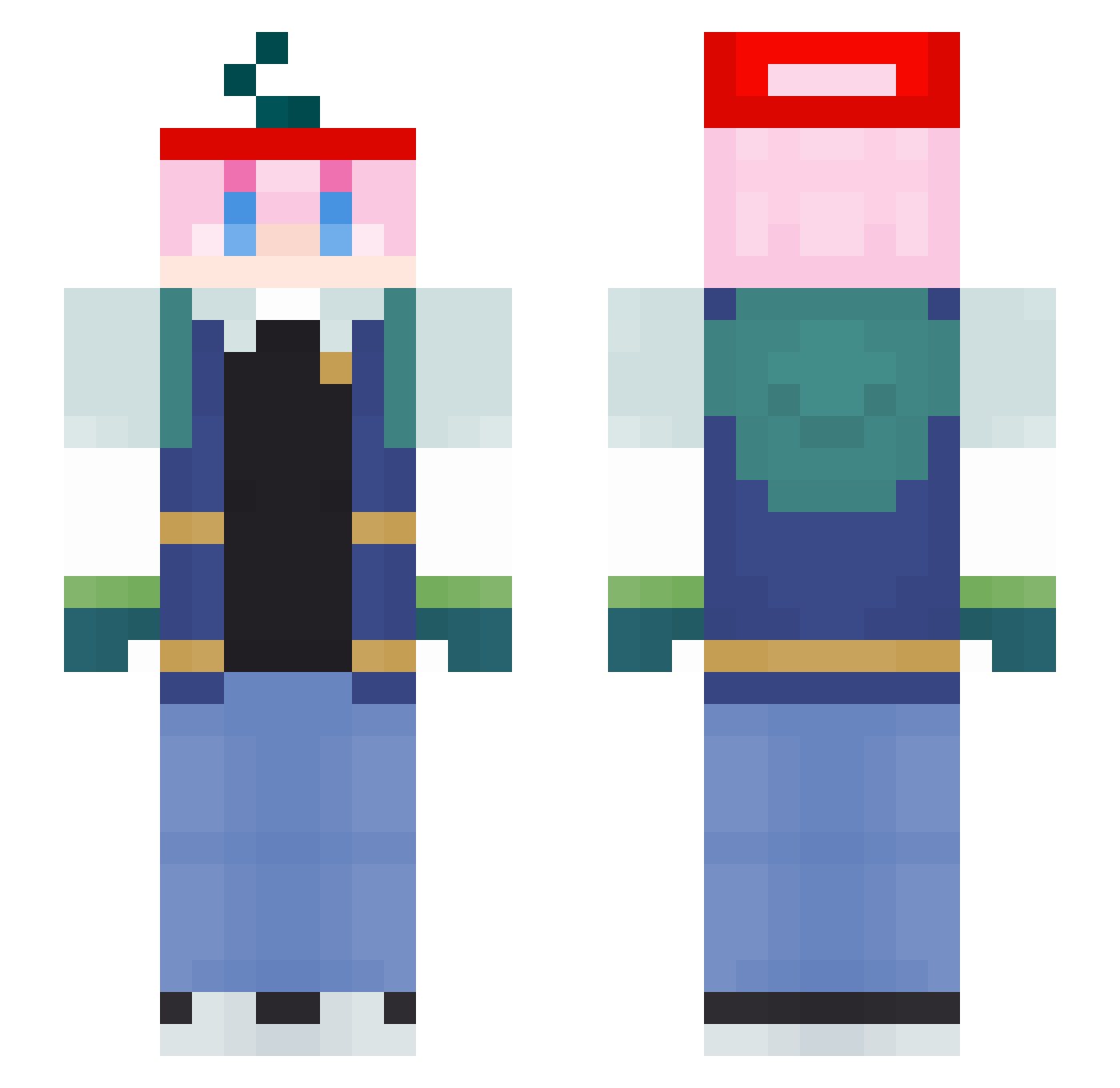 Ridwall Minecraft skin, front and back view